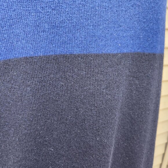 Vince Multicolor Color-Block Sweater Wool Cashmere Drop-Shoulder Blue Gray Black - Picture 8 of 15